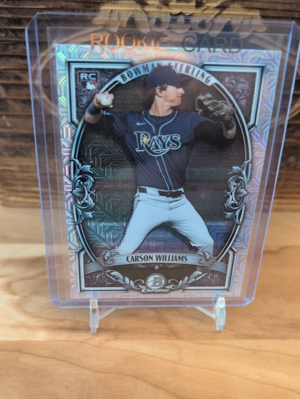 2026 Bowman Chrome Sterling Carson Williams Rookie Card Mojo Refractor Rays